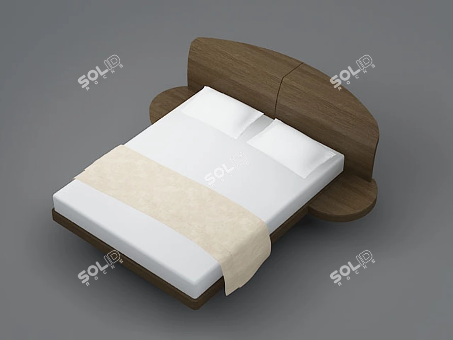 Corner Curve Bed 3D model image 1