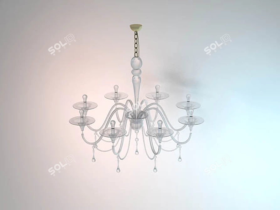 Elegant Glow Pendant Light 3D model image 1