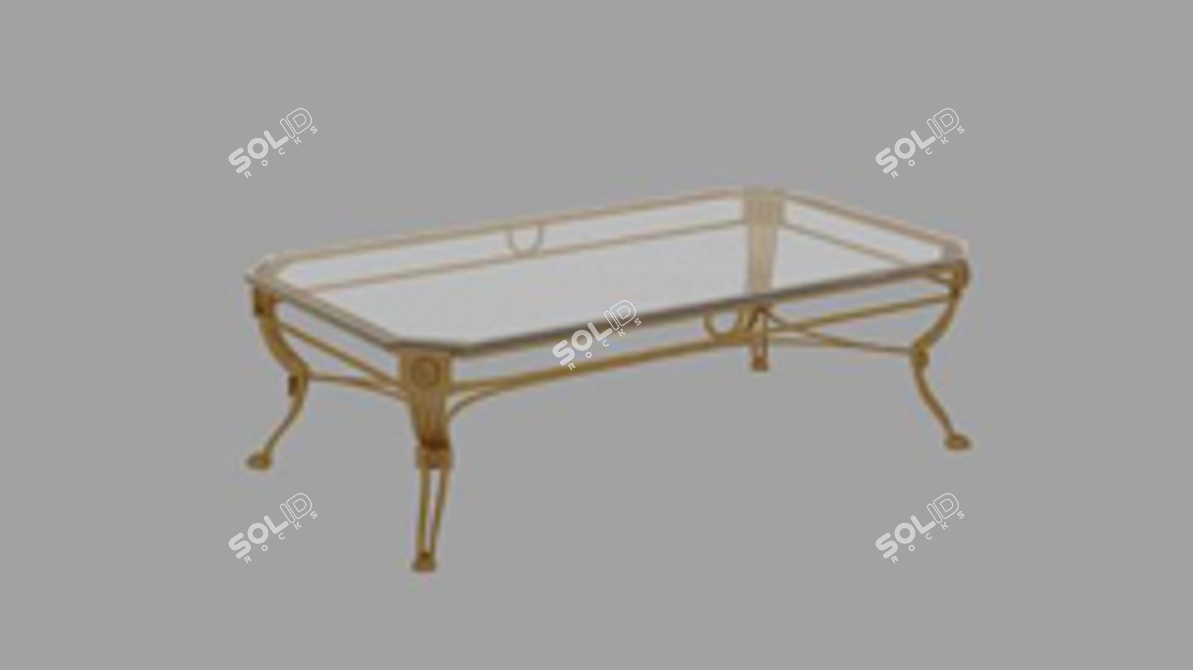 Sleek Wooden Table 3D model image 1