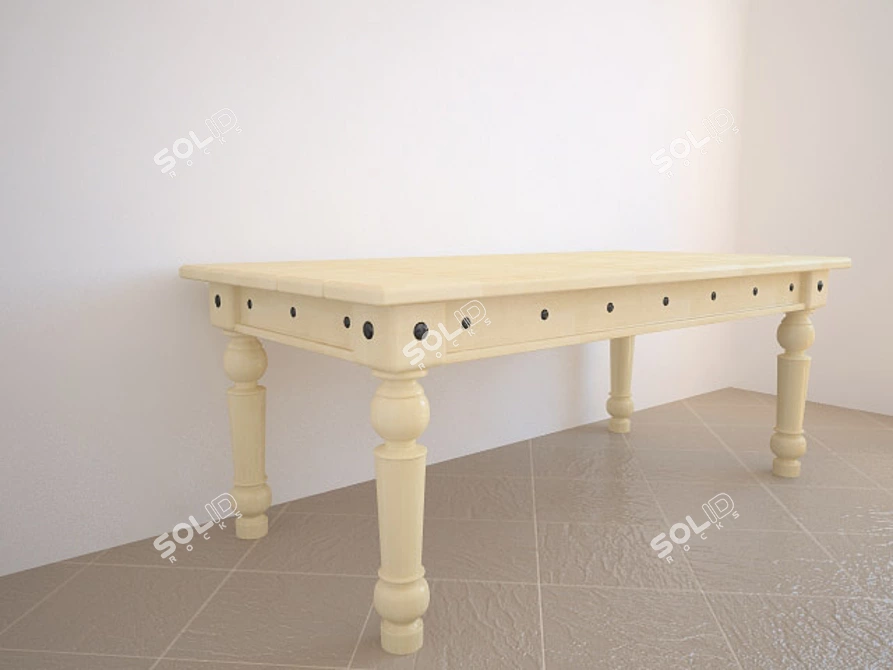 Viking Dining Table - Timeless Elegance 3D model image 1