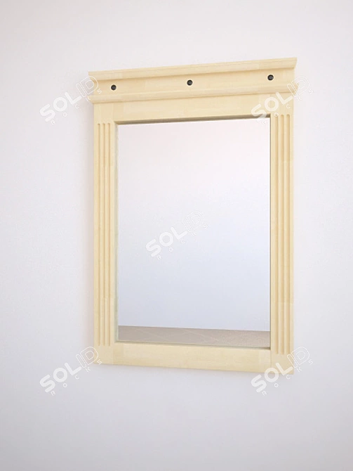 Viking Reflection: Belarusian Crafted Mirror 3D model image 1