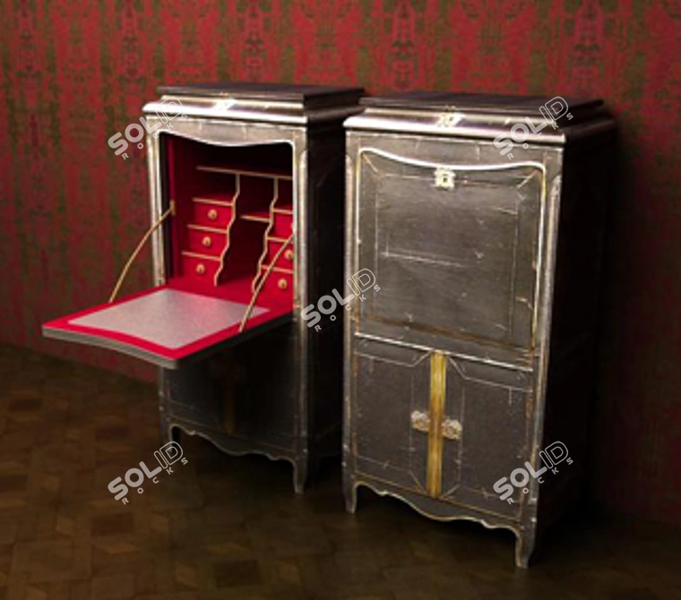 Convertible Sideboard-Desk 3D model image 1