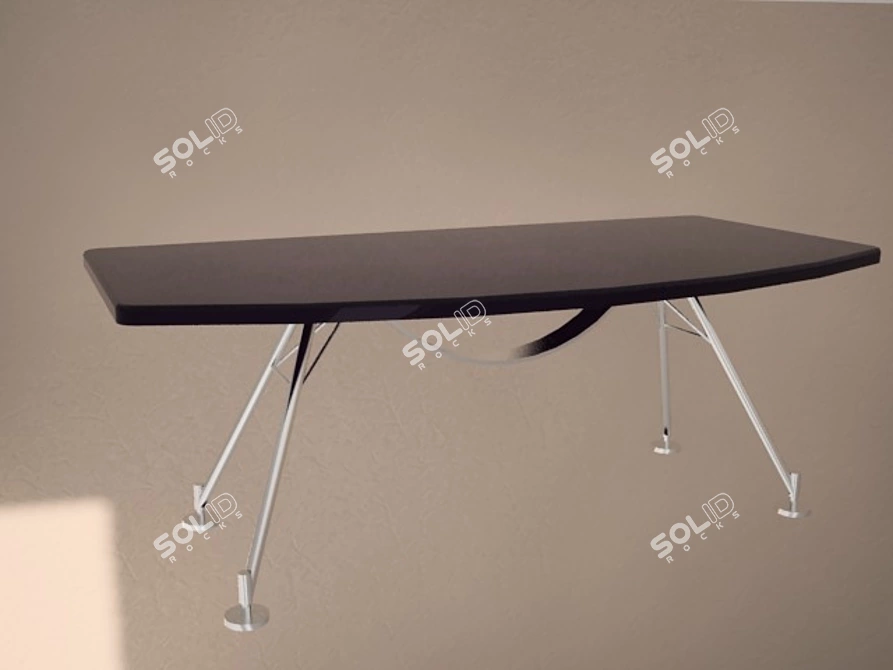 Minimalist Wooden Table (Russian translation: Минималистичный деревянный стол) 3D model image 1