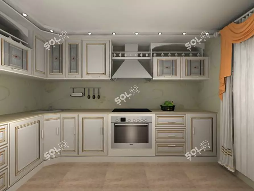 Modern Kitchen Designs 3D model image 1