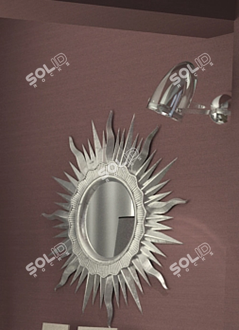 Elegant Reflection: "Grande Arredo" Mirror 3D model image 1