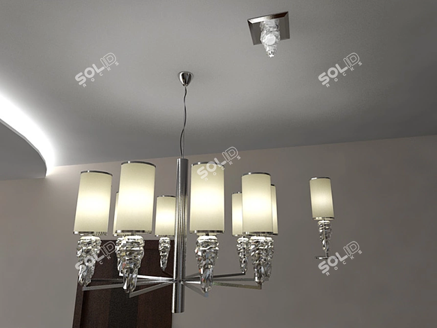 Versatile Lighting Solution: Chandelier, Spot, Table Lamp 3D model image 1