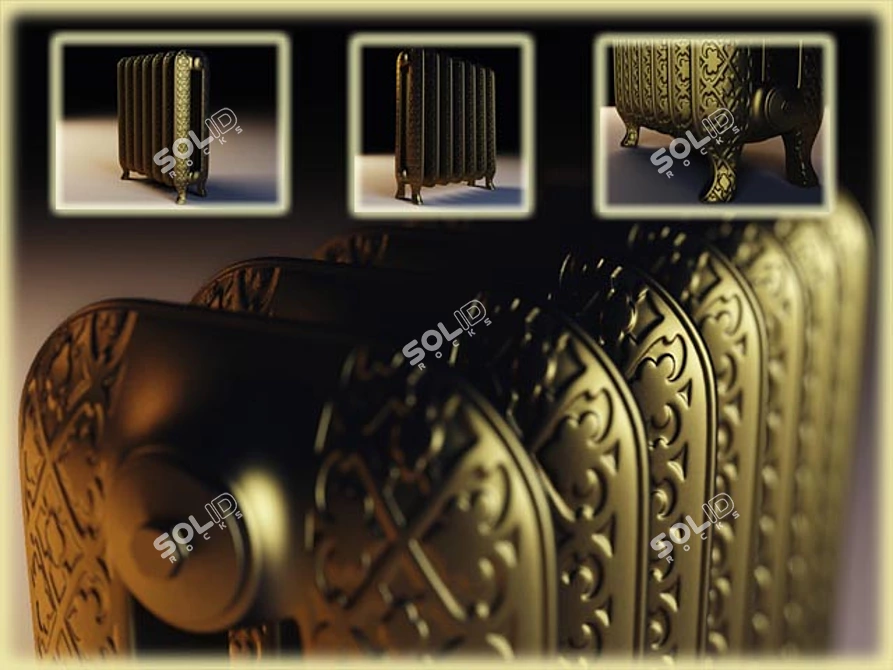 Elegant Patterned Radiator 3D model image 1