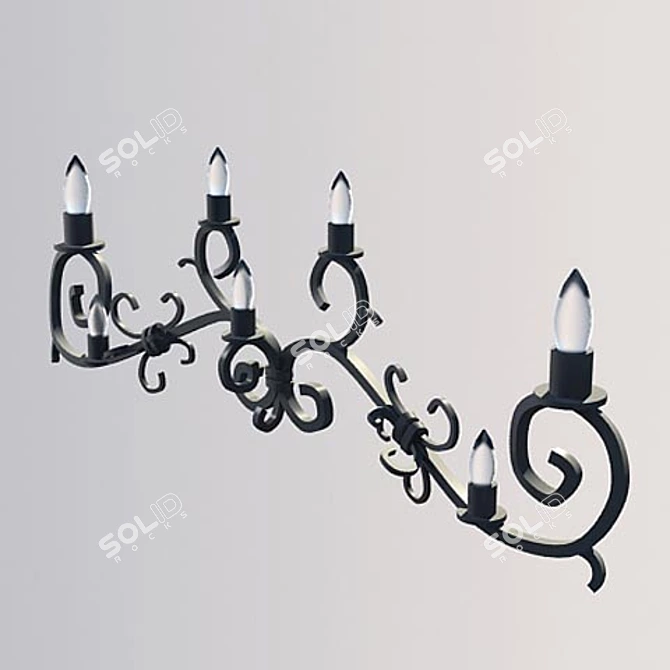 Forged Luminaire with Textures 3D model image 1