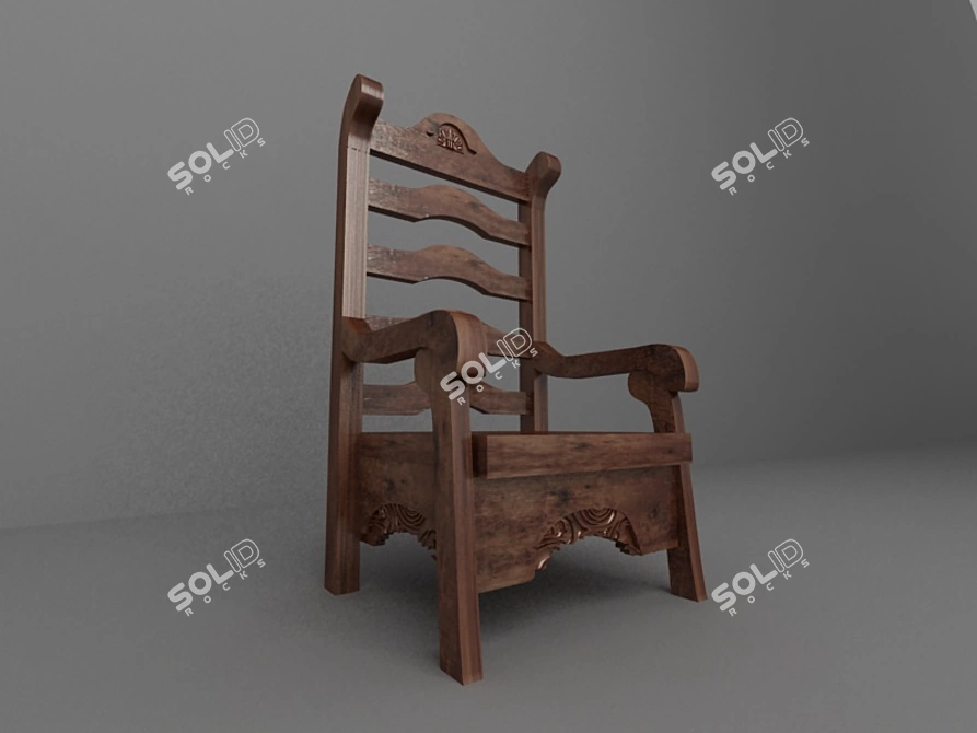 Sauna Seating Set: Relax in Style 3D model image 1