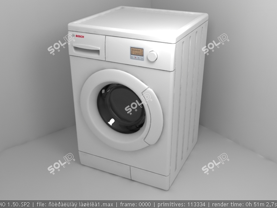 Bosch Washing Machine 3D model image 1