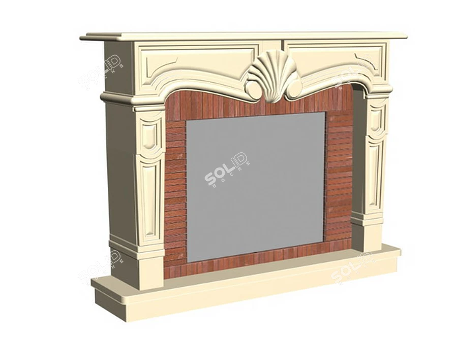 Classic Fireplace 3D model image 1