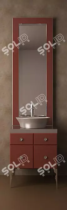 MILLDUE Luxury Table-Mirror 3D model image 1