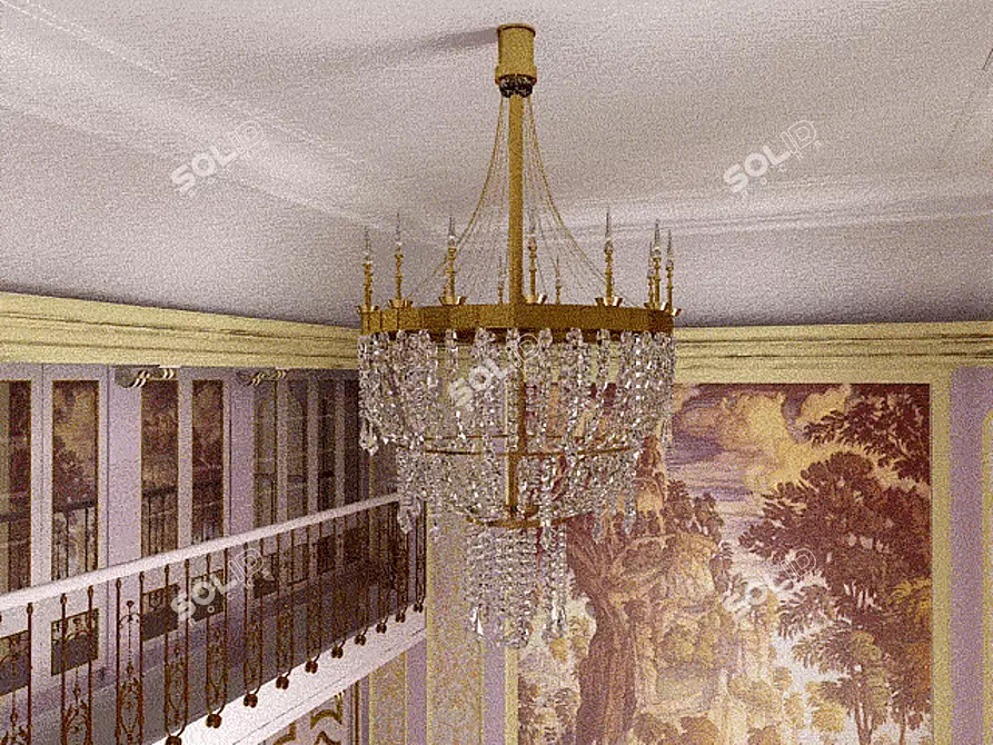 Elegant Classic Chandelier 3D model image 1