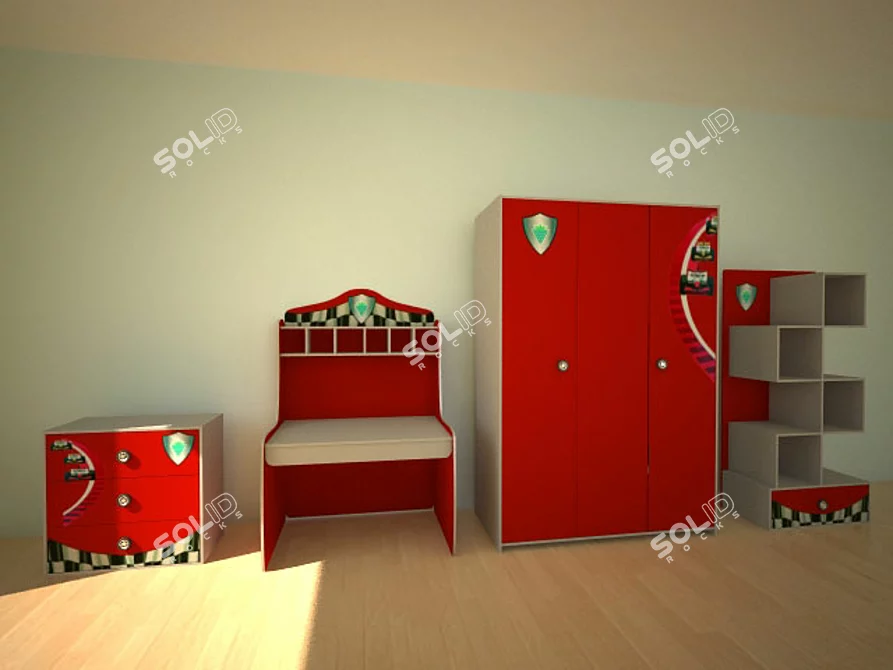 Turkish Cilec Furniture Set 3D model image 1