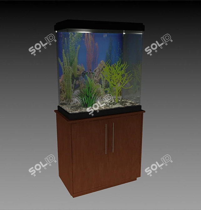 Modern Tumba Aquarium 3D model image 1