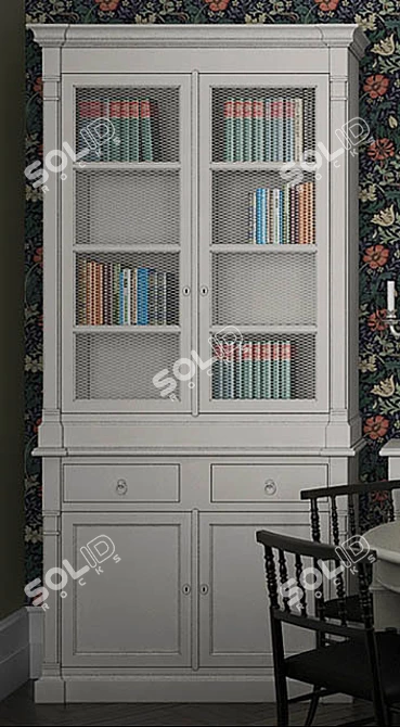 Mesh Door Locker with Materials, V-Ray RC5 3DSMax 2008 3D model image 1