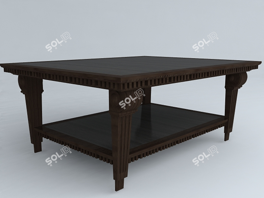 Classic Magazine Table 3D model image 1