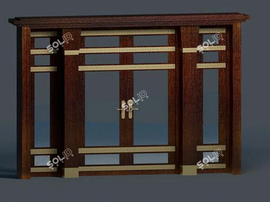 Title: 3D Max9 V-Ray Textured Door 3D model image 1