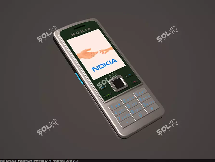 Compact Nokia 6300: Fine Details Unrivaled 3D model image 1