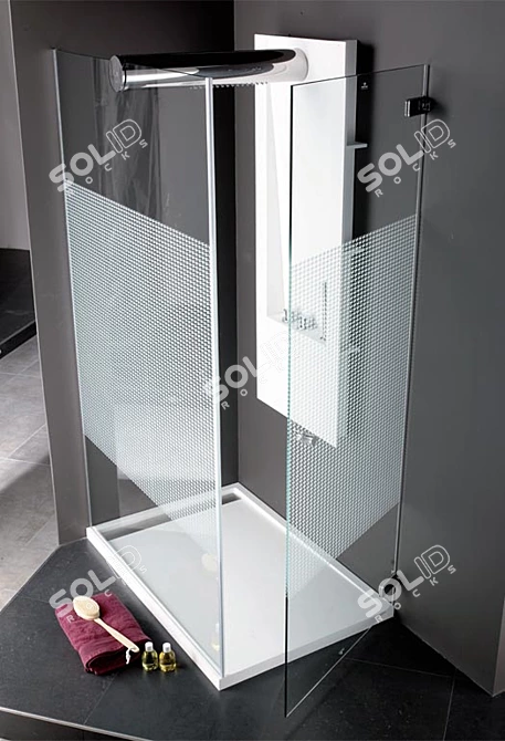 Porcelanosa Shower Cabin 120x90 cm 3D model image 1