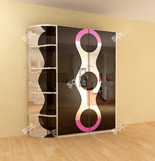 Modern Style Wardrobe 3D model image 1