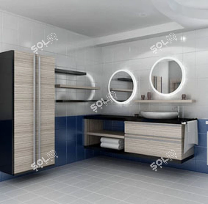 Luxury Bath Furniture 3D model image 1