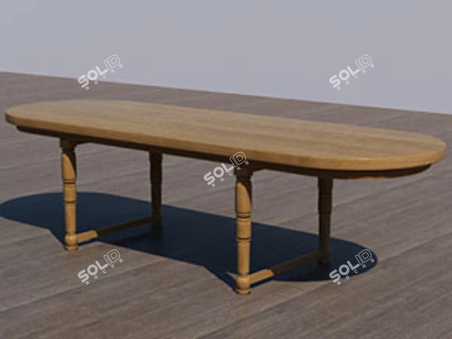 Italian Dining Table 3D model image 1