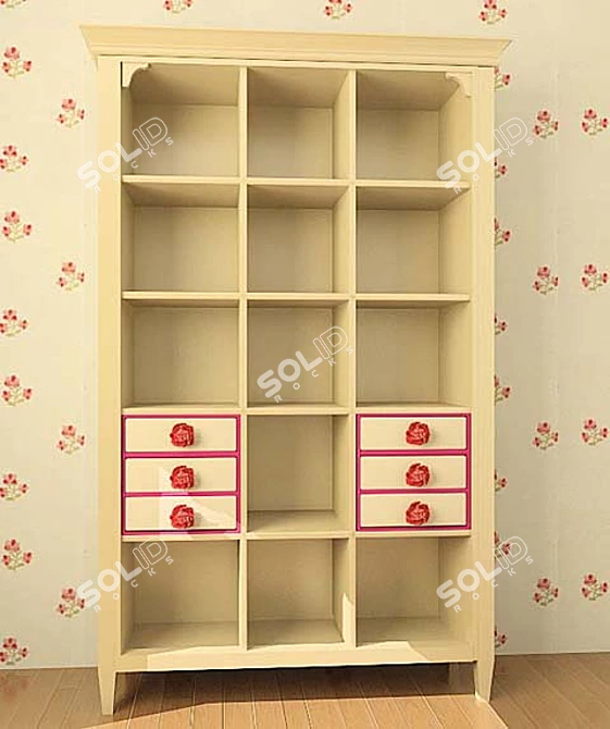 Kids' Room Storage Solution 3D model image 1