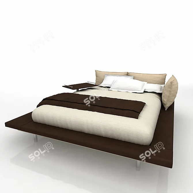 Maly Bett: Sleek and Stylish Bed 3D model image 1