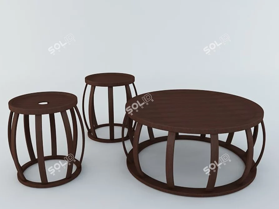 Simplice Collection: Elegant Designer Tables 3D model image 1