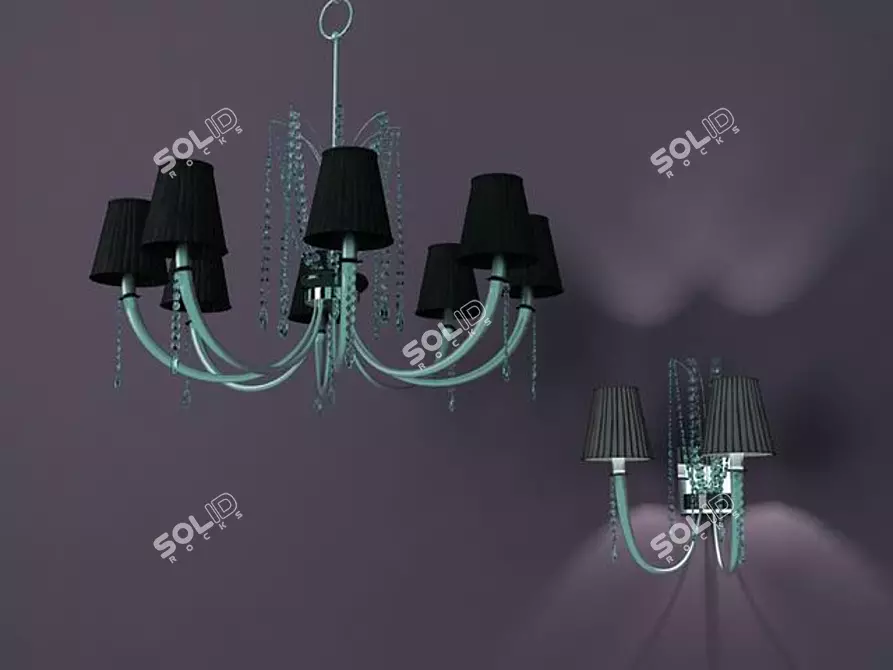 Modern Italian Chandelier Prearo 3D model image 1