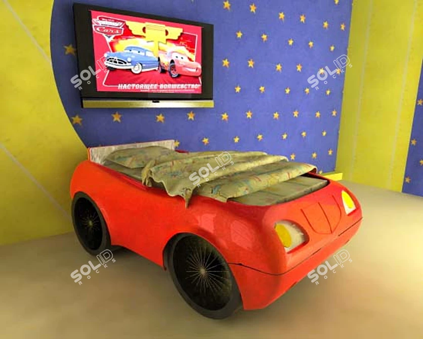 Kids Car Bed 3D model image 1