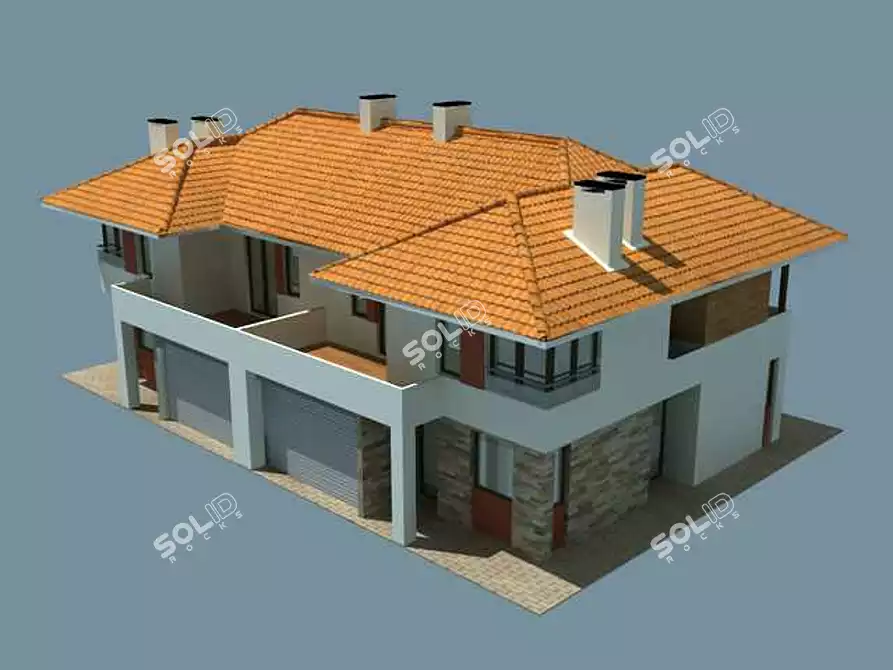Elegant Abode with Refined Finishes 3D model image 1