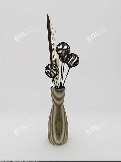 Profi Sphere Floor Lamp-Vase 3D model image 1