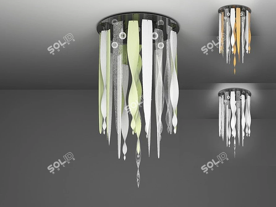 Elegant Penda Chandelier by Barovir & Toso 3D model image 1