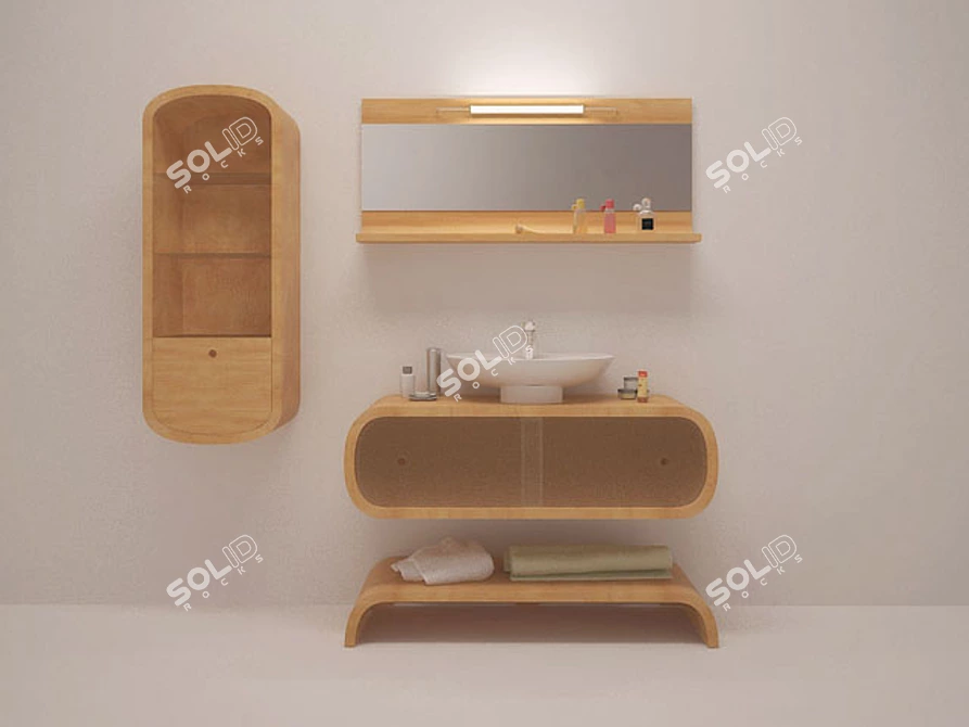 Sanindusa Decor: Elegant Bathroom Furniture 3D model image 1