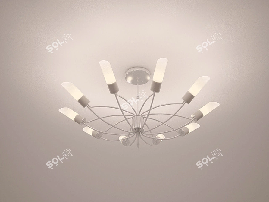 Elegant Crystal Chandelier: Lussole LSA-2813-10 3D model image 1