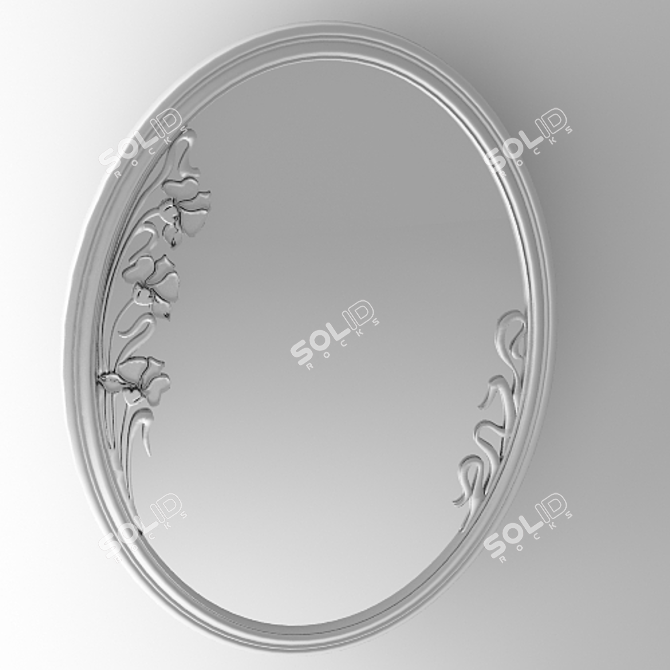 Luxury Reflective Mirror 3D model image 1