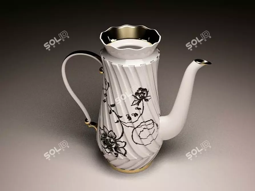 Vintage Coffee Pot 3D model image 1