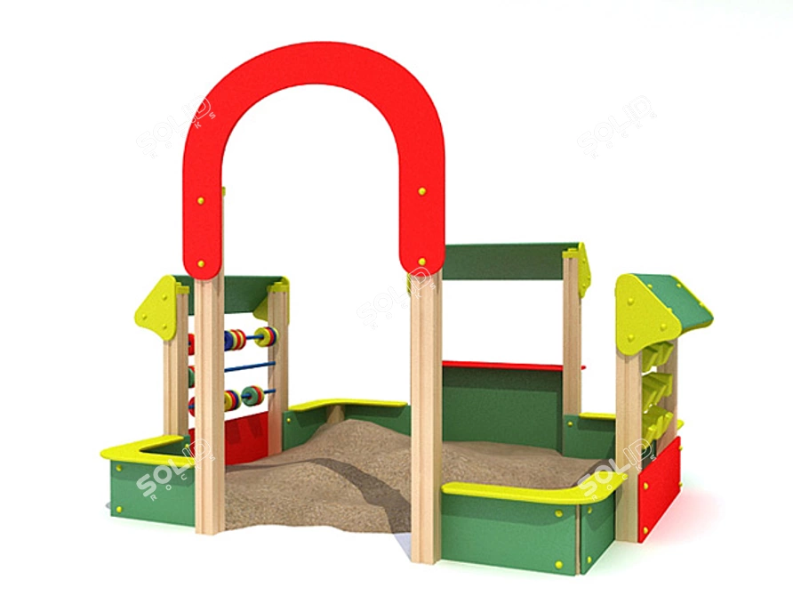 Playful Paradise Sandbox 3D model image 1