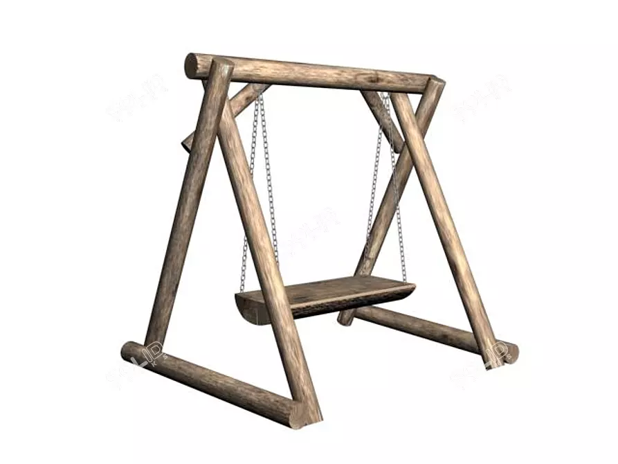 Swing (Pine Material) 3D model image 1