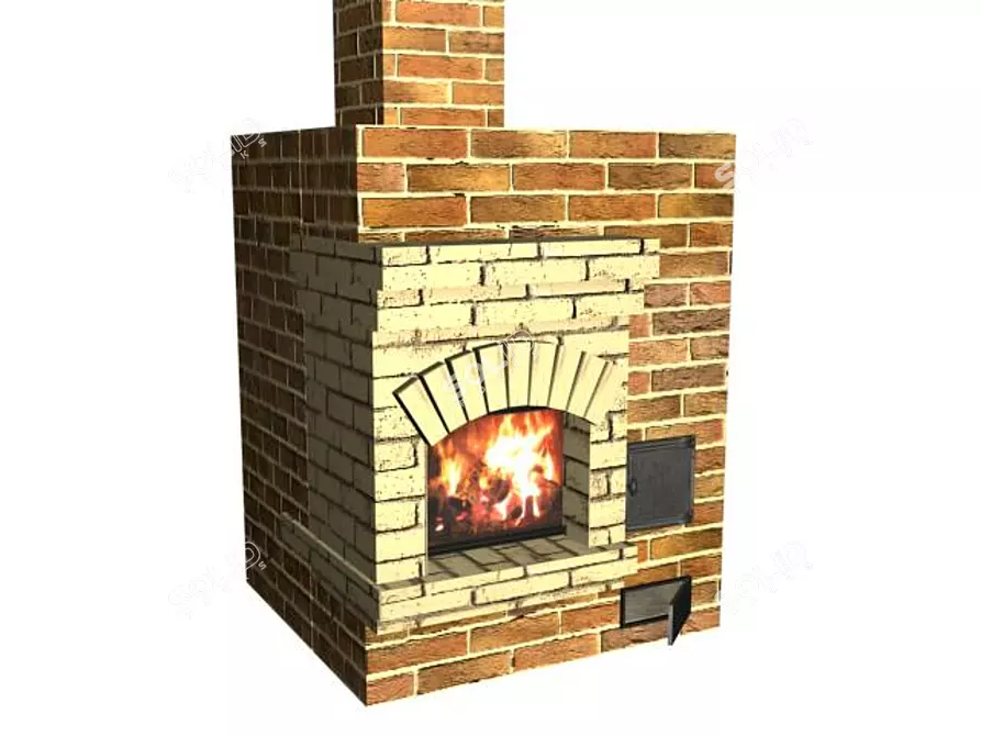 Luxury Sauna Stone Heater: Enhanced with Water Heating 3D model image 1