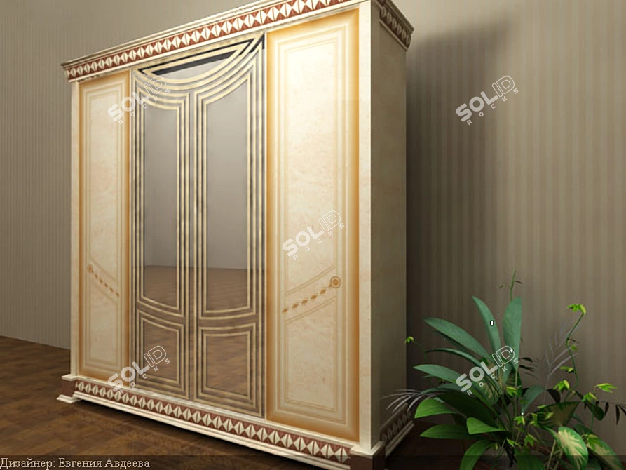 Italian Masterpiece Wardrobe 3D model image 1