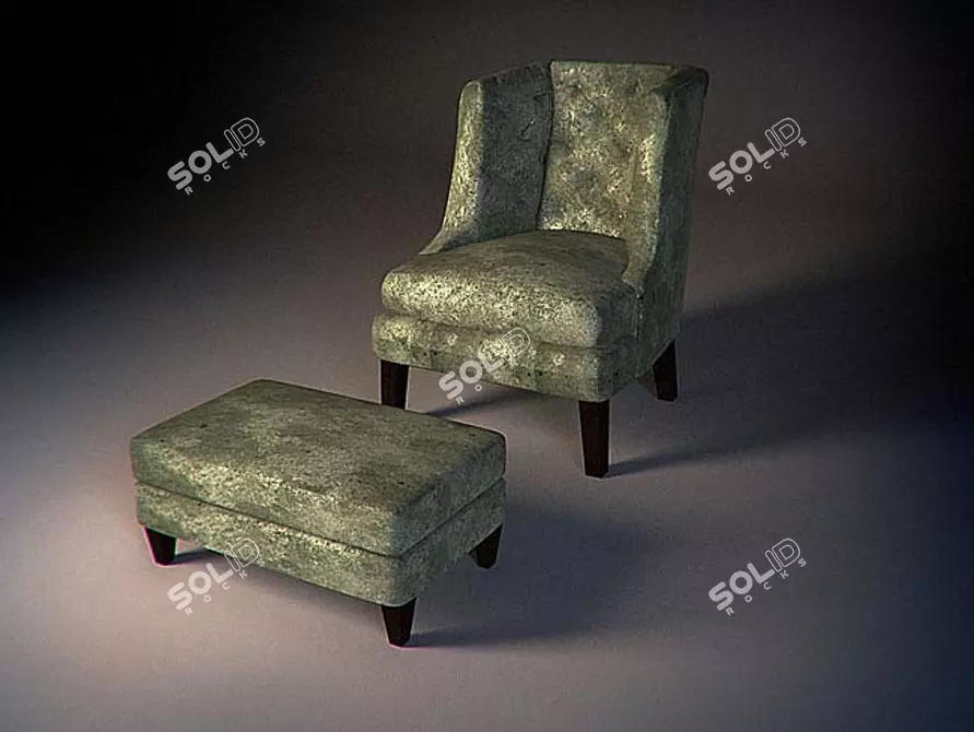 Elegant Comfort Armchair 3D model image 1