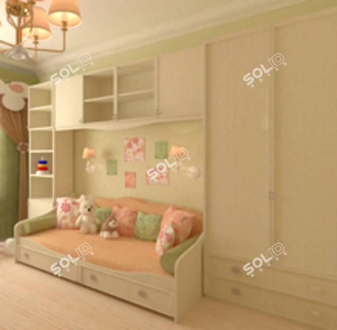 Provence Child's Wardrobe 3D model image 1