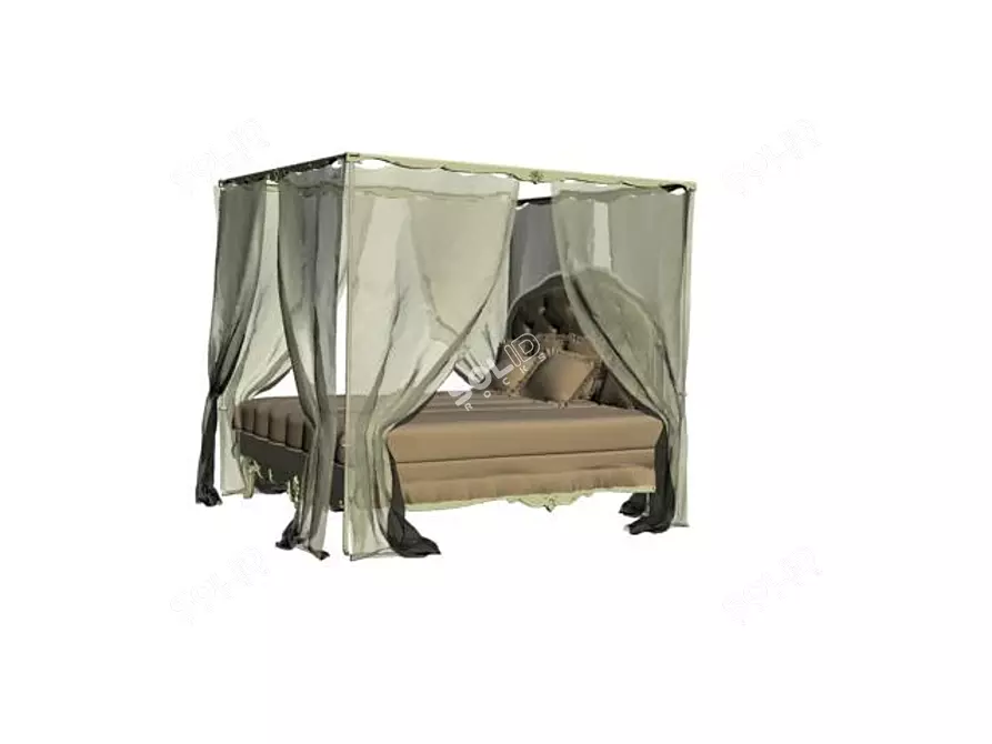 Savio Firmino Bed: Timeless Elegance 3D model image 1