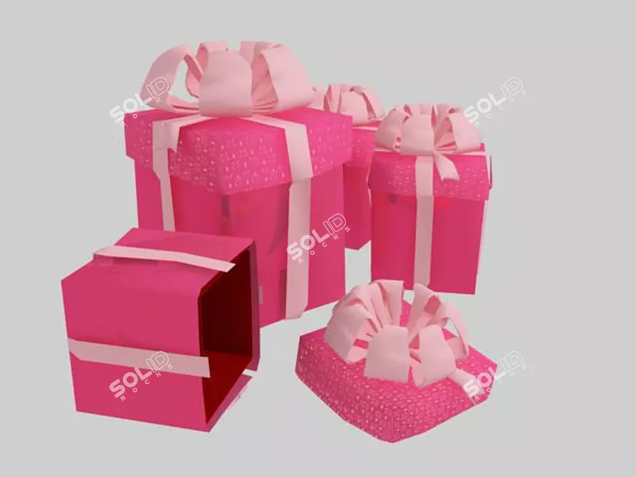 Title: Elegant Gift Boxes: Perfect for Gifting! 3D model image 1