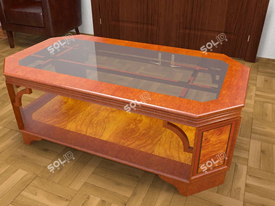 Artful Moble: Coffee Table with Textures 3D model image 1