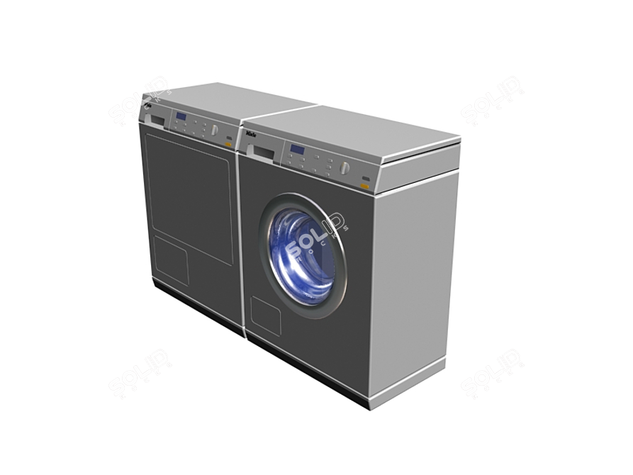 Title: Efficient Wash Max: Reliable Washing Machine 3D model image 1