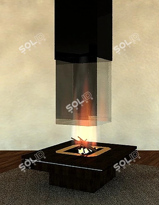 Profi Central Fireplace 3D model image 1